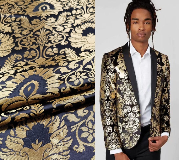 Gold brocade suit best sale jacket