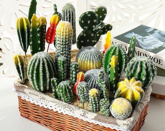 Artificial Succulents Plants Fake Bonsai Cactus Home Garden Wedding Decoration Artificial Succulents Plants Fake Bonsai Cactus Home Garden Wedding Decoration
