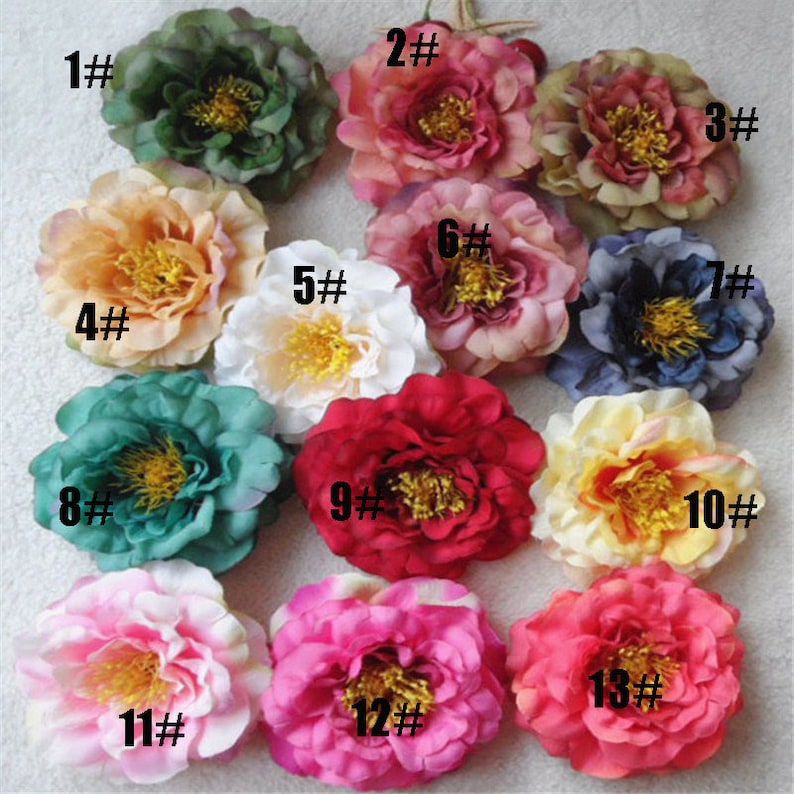 Silk Flower Heads Rose Flowers Quality Bulk Wholesale Rose Etsy