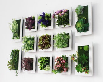Artificial Flower Fake Plants Wall Hanging Decor for Wedding Decoration,Fake Succulent Plants Bedroom,Hotel,Restaurant,Bar,Wall Decoration
