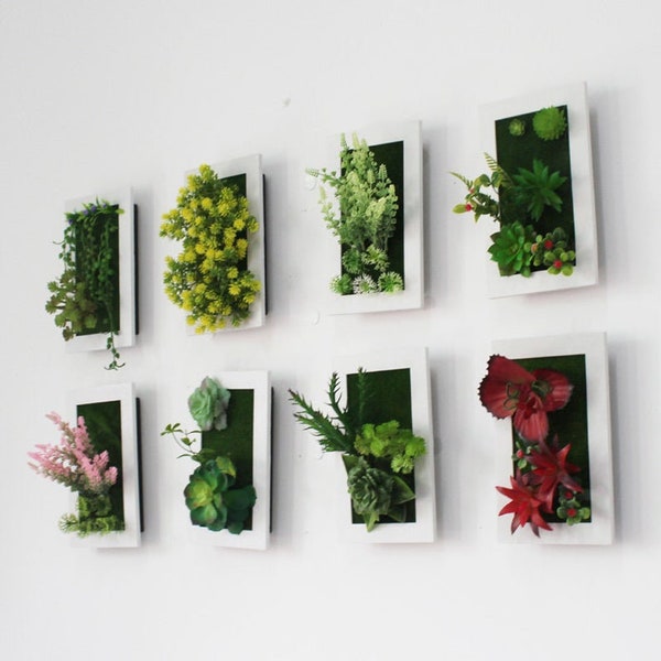 Artificial Flower Fake Plants Wall Hanging Decor for Wedding Decoration,Fake Succulent Plants Bedroom,Hotel,Restaurant,Bar,Wall Decoration