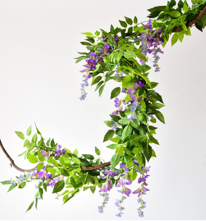 Artificial Wisteria Flower Hanging Decoration for Home Wall Etsy