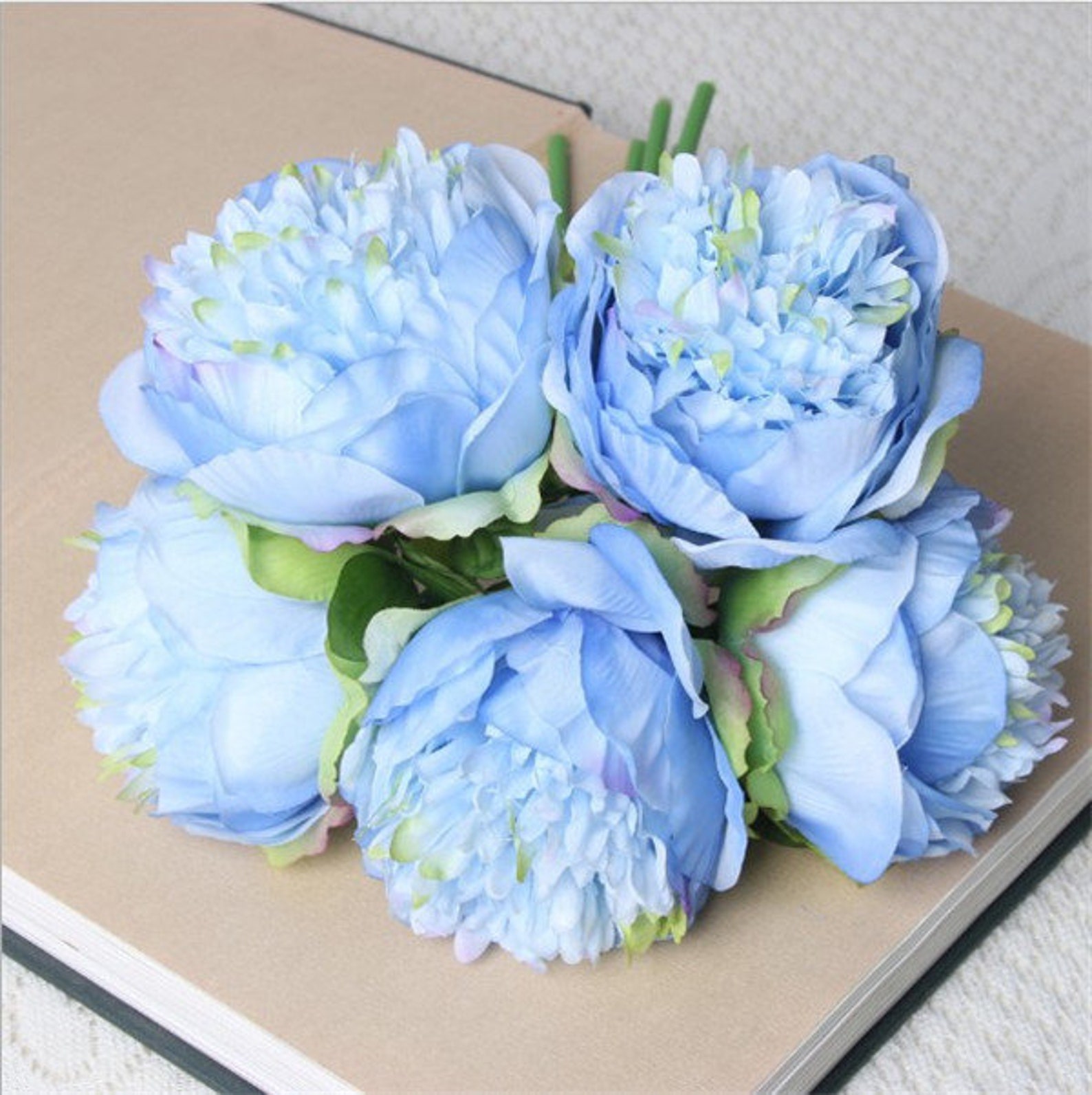 5 Pcs Artificial Flower Fake Peony for Bridal Bouquetswedding Etsy