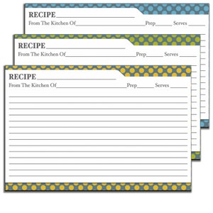 50 Pack 3x5 Double Sided Recipe Cards | Vintage Rustic Retro Mason Jar Design | Thick Easy-Write Card Stock | Bridal Shower Gift (3 X 5