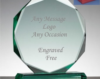 Personalised Engraved Presentation Glass Plaque Birthday Gift Any Age 70th 75th mothers day gift