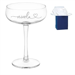 Custom Martini Glass Personalized Engraving Design Elegant Cocktail Glassware Birthday Gift Idea Premium Champagne Coupe Wedding Toast Essential Celebration Drinkware Collection Special Occasion Glass Christmas Present Option Unique Name