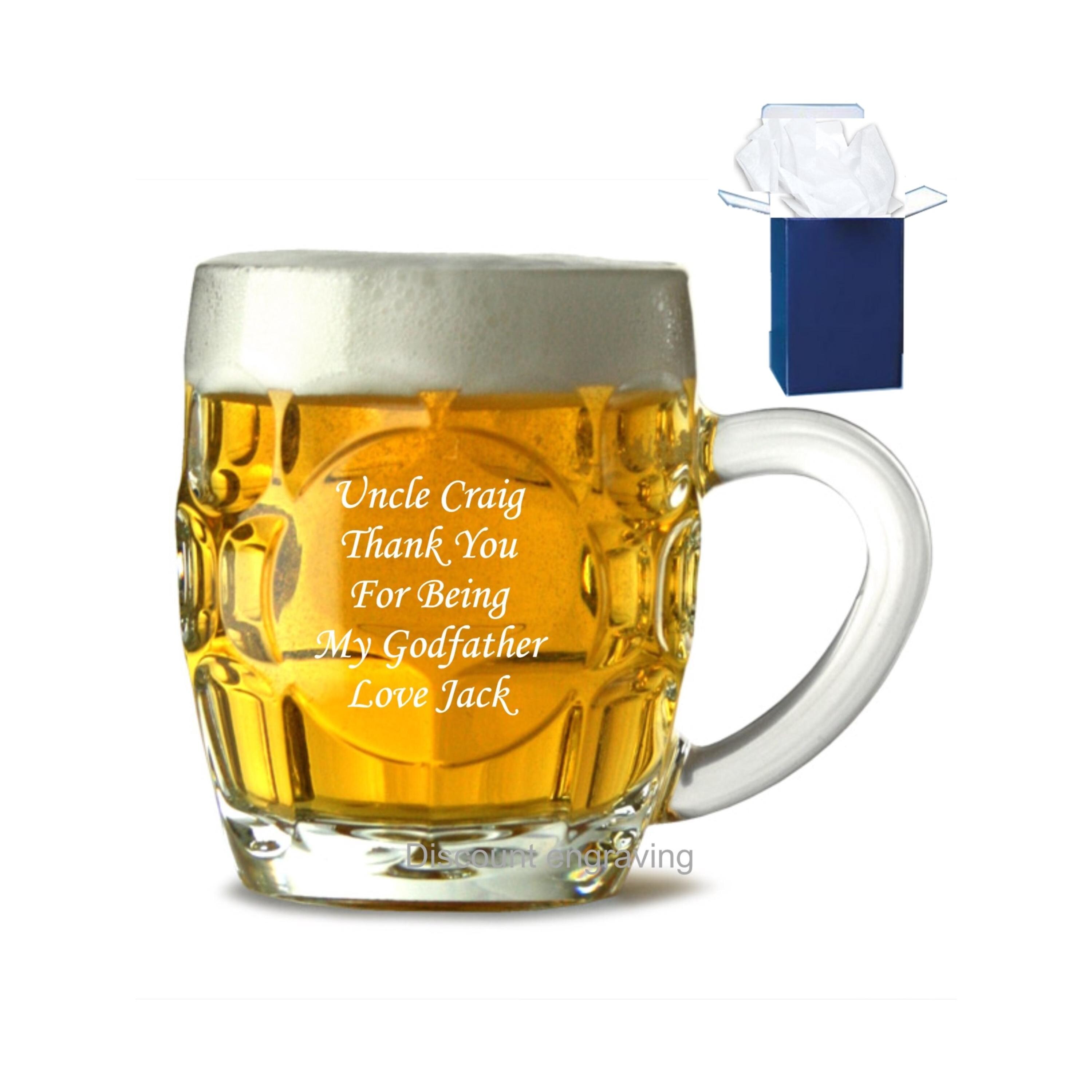 Personalisierte Hochzeit Bestman Top Hut Design Pint Glas Bierkrug In Einem Papierkasten ST271