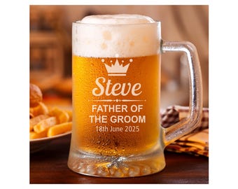 Boccale da birra inciso, regalo di nozze personalizzato, regalo per la festa di nozze, testimone dello sposo, paggetto, sposo