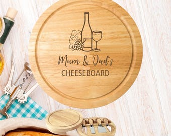 Personalised Cheese Board Set Engraved Serving Tray Wedding Gift Birthday Gifts Housewarming Hostess Present Custom Charcuterie New Home