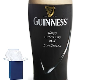 Personligt graverat Guinnessglas med pintmotiv. Perfekt för alla Guinnessälskare, födelsedag, fars dag, årsdag, julklapp.