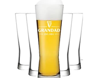 Personalised Engraved Pint Beer Glass - Personalized Gift for Him, Birthday, Christmas, Father's Day Gifts