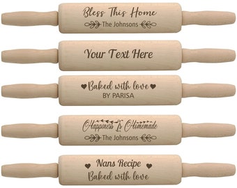 Personalised Engraved Wooden Rolling Pin: Baking Gift, New home, House Warming, Cake Maker Gift,