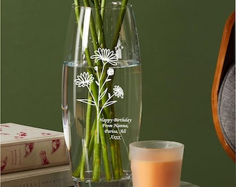 Gepersonaliseerde bos bloemen Kogelvaas Vazen 26 cm Cadeau-ideeën Verjaardag Moederdag vaas bloemenvaas cadeaus voor moeder, nan