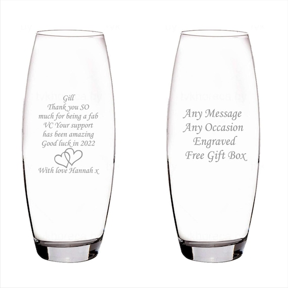Personalised Rectangle Vase Mother of the Bride Mother of the Groom Gift 