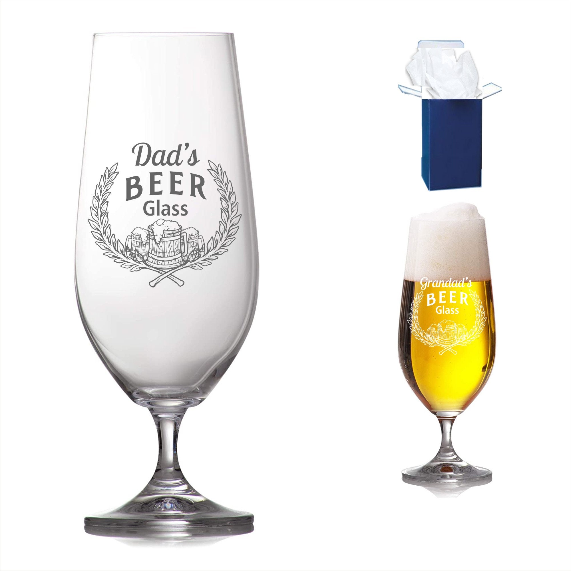 Details about   Personalised Engraved Pint Glass Stemmed Beer Glass Birthday Wedding Gift 