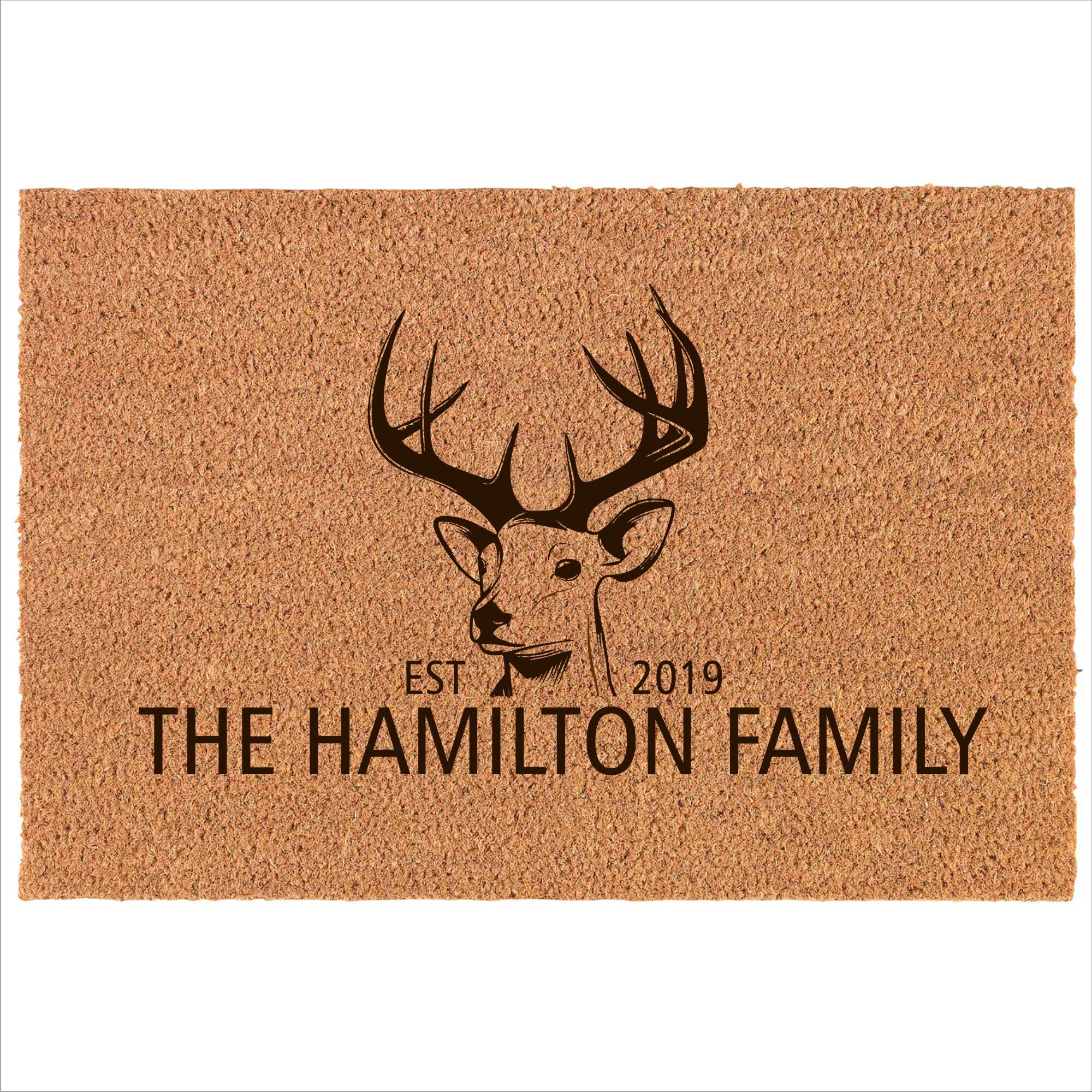 Discover Custom Doormat | Welcome Mat | Custom Housewarming Gift | Trendy Door Decor | Modern Brush Door Mat