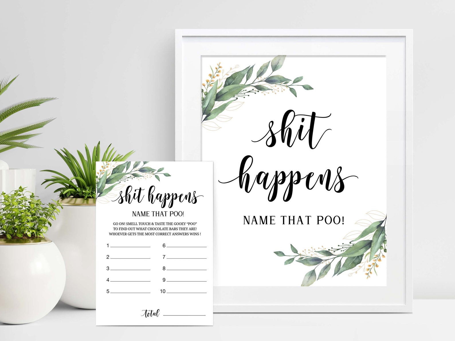 Shit Happens Baby Shower Games Name That Poo Guess the Sweet | Etsy