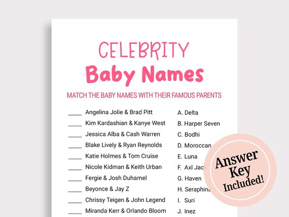 Guess the celebrity baby game printable sale