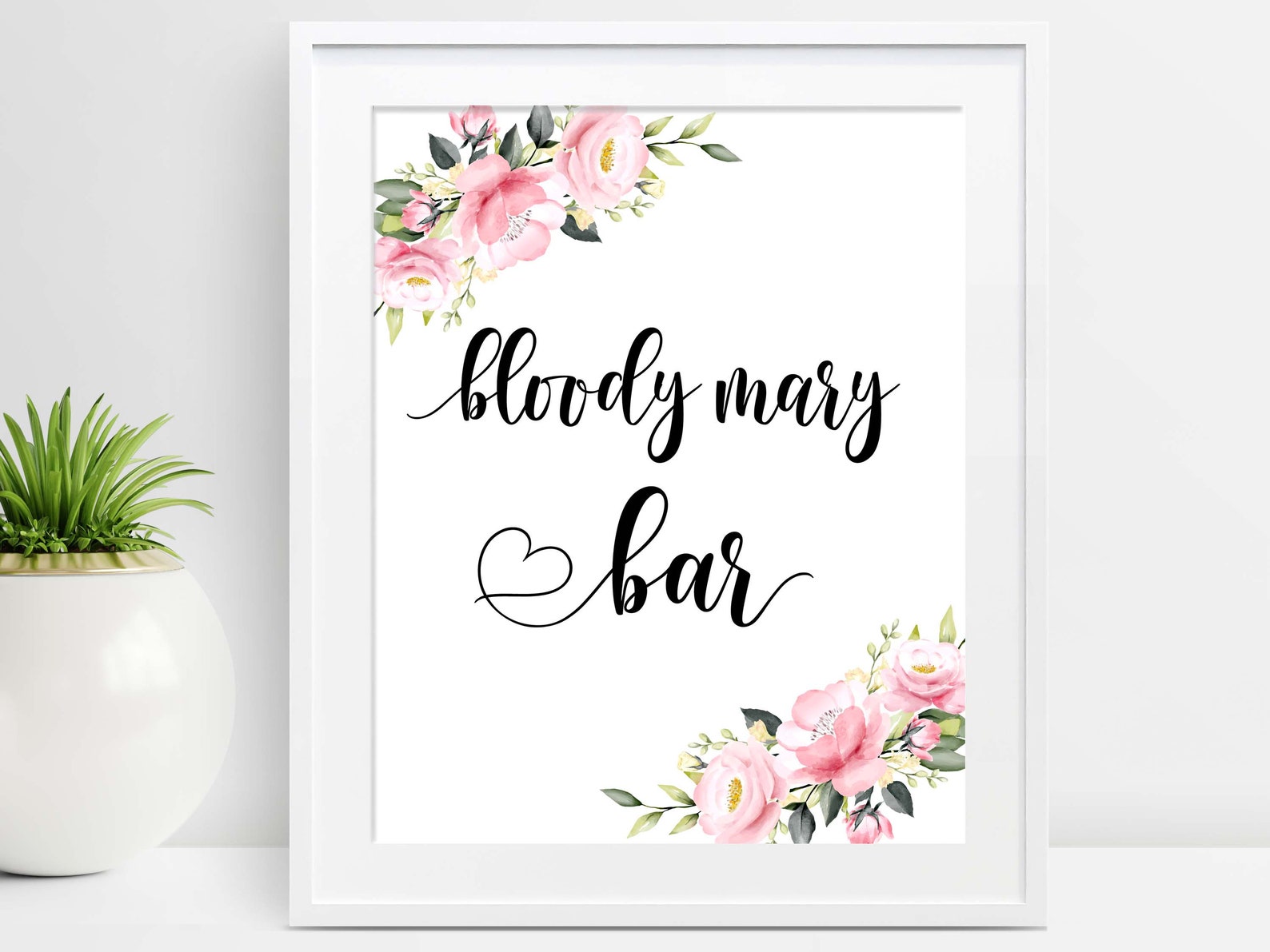 Bloody Mary Bar Sign Drink Bar Sign Printable Boho Bridal | Etsy