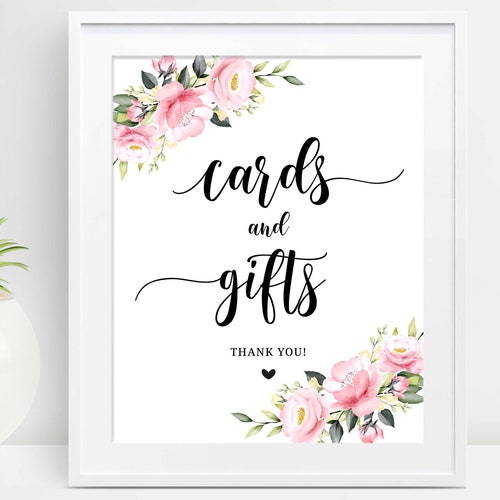 Wedding Cards &amp; Gifts Sign Printable Cards and Gifts Sign - Etsy