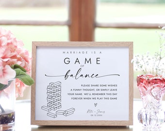 Wedding Jenga Signage - Etsy