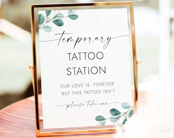 Boda tatuaje estación signo boda tatuaje signo temporal tatuaje signo tatuaje boda signo boda tatuaje favores signo editable signo EU32