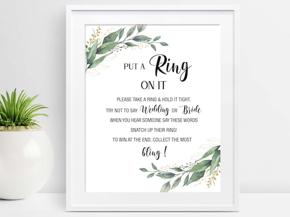 Ring Game, Put A Ring on It, Don't Say Bride or Wedding, Boho