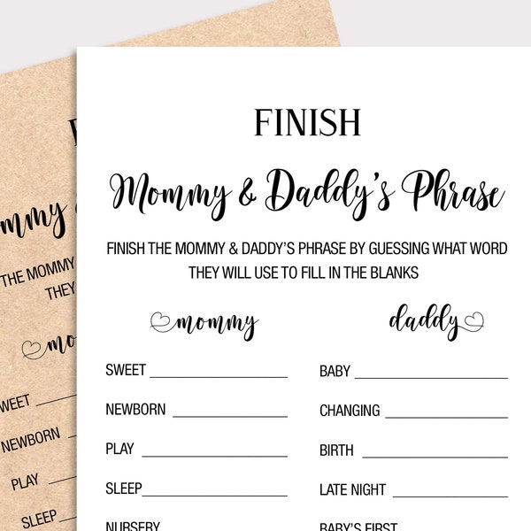 Finish Daddys Phrase - Etsy