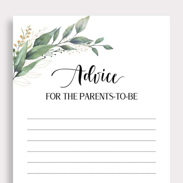 New Mom Advice Card - Etsy