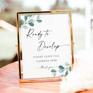 Wedding Ready to Develop Sign Disposable Camera Sign Photo Instructions ...