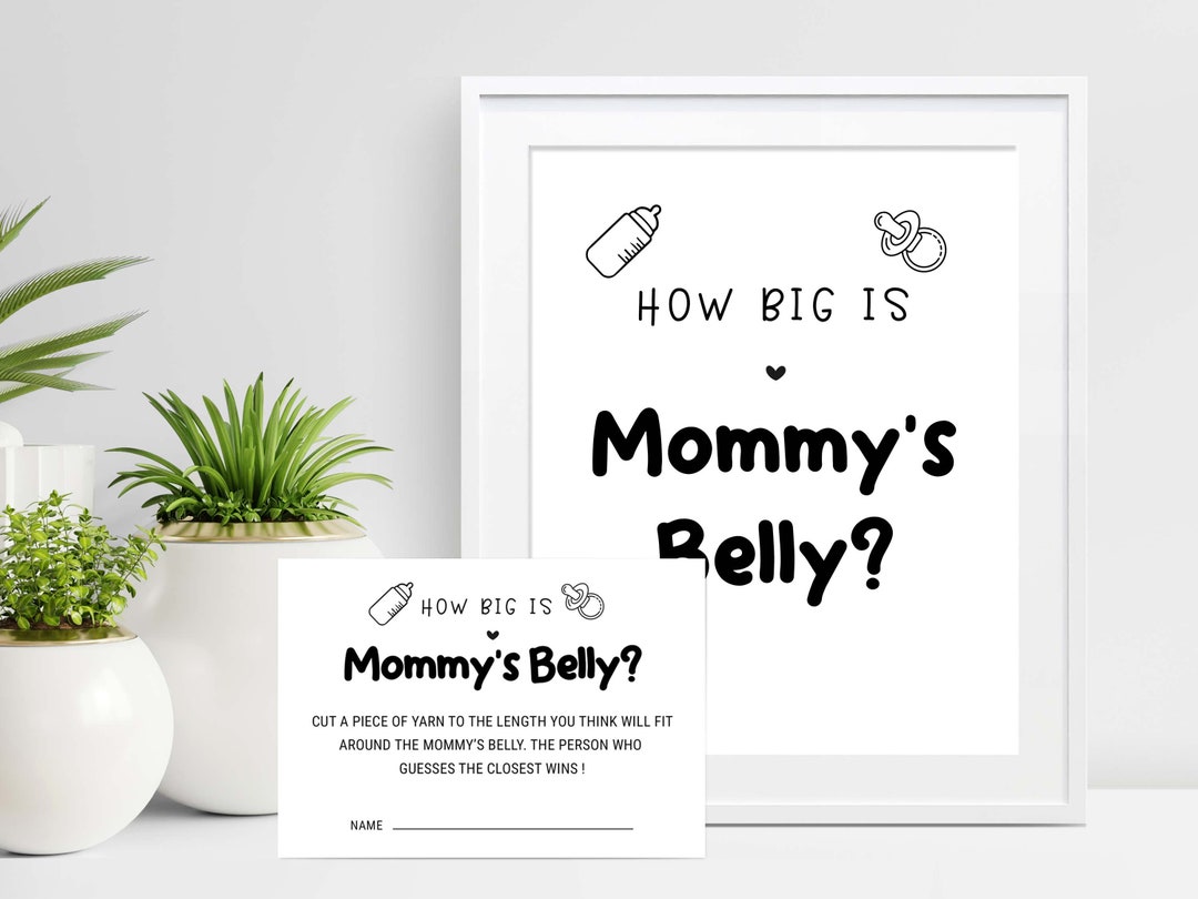 How Big Mommy's Belly Game Mommy's Belly Guessing Game Funny Baby ...