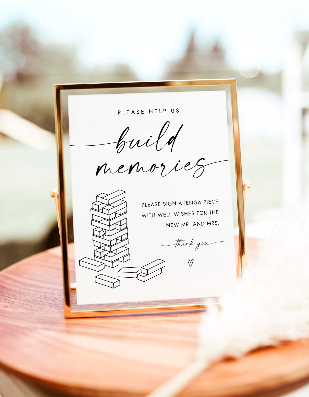 Jenga Sign Jenga Guestbook Sign Jenga Wedding Guest Book Help Us Build ...