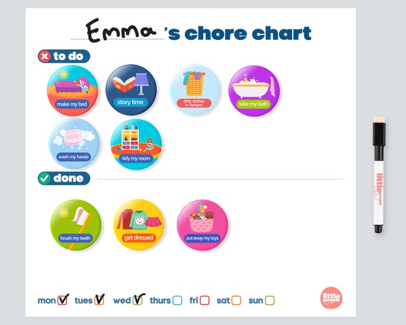 Etsy Magnetic Chore Chart