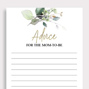 Advice for the Mom to be Gold Baby Shower Spielkarten Printable Advice Cards Baby Wishes Baby Shower Ideen Andenken Sofort Download DIY A16