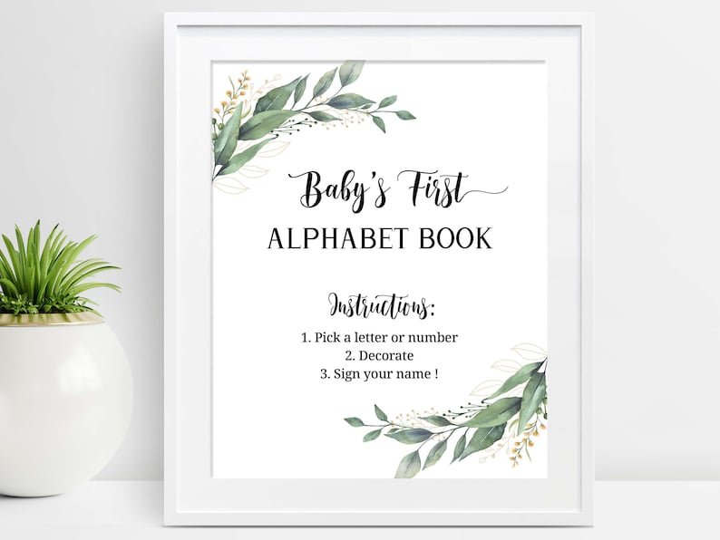Baby's First Alphabet Book Sign Baby Alphabet Game Sign Babys First ABC ...