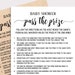 Pass the Prize, Rhyme Game, Kraft Baby Shower Game, Rustic Baby Shower ...