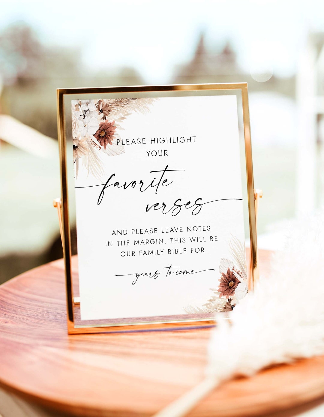 Highlight Favorite Bible Verses Sign Bible Guestbook Verse Sign Family ...