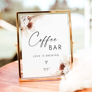 Sinal de bar de café amor é cerveja sinal boho café bar sinal de casamento boho sinal de casamento chá de panela sinal de buffet de café sinal de chá bh18