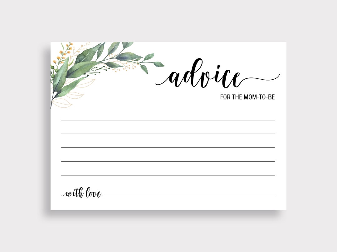 advice-cards-advice-for-mom-to-be-advice-cards-for-new-mom-baby-shower-advice-card-mom-to-be-greenery-printable-advice-card-c16-d28-etsy