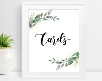 Cards Sign Printable, Card Table Sign, Cards Wedding Sign, Baby Shower, Bridal Shower, Wedding, Bachelorette, Hens, Retirement D28, D32