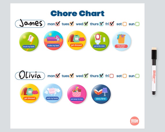 The Board Dudes Dry Erase Chore Chart