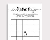 Printable Bridal Shower Bingo Game, Simple Bridal Bingo Cards, Modern Bridal Shower Games, Minimalist Wedding Shower, Instant Download, W18