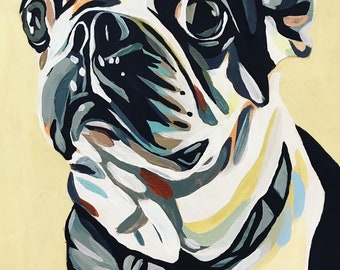 Print of Boston terrier