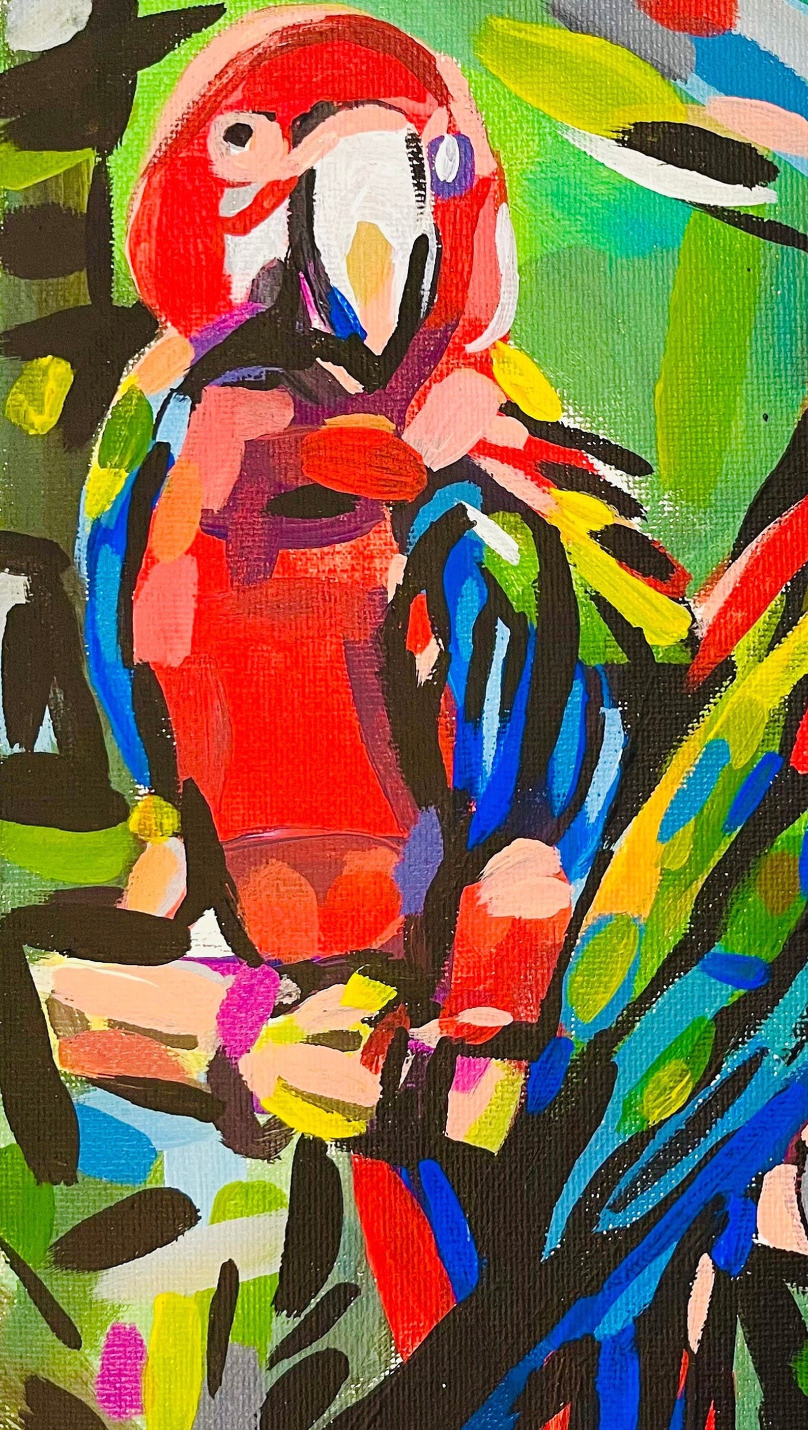 Original Parrots Print Etsy