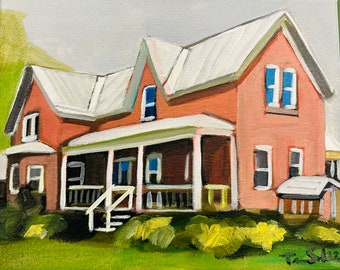 Acrylic painting of house