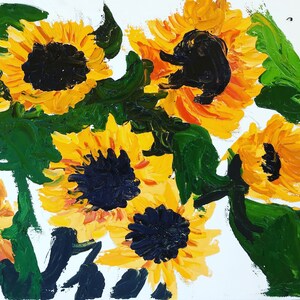 油絵 油彩 油彩画 絵 絵画 【真夏のひまわり】 絵画 HR 通販