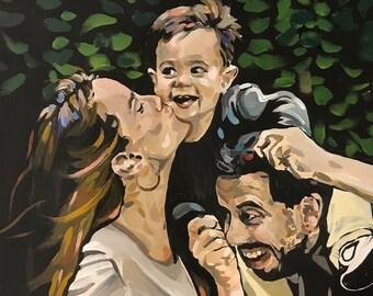 Acryl-Gemälde der Familie