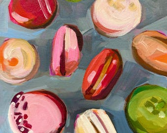Original macaron acrylic painting