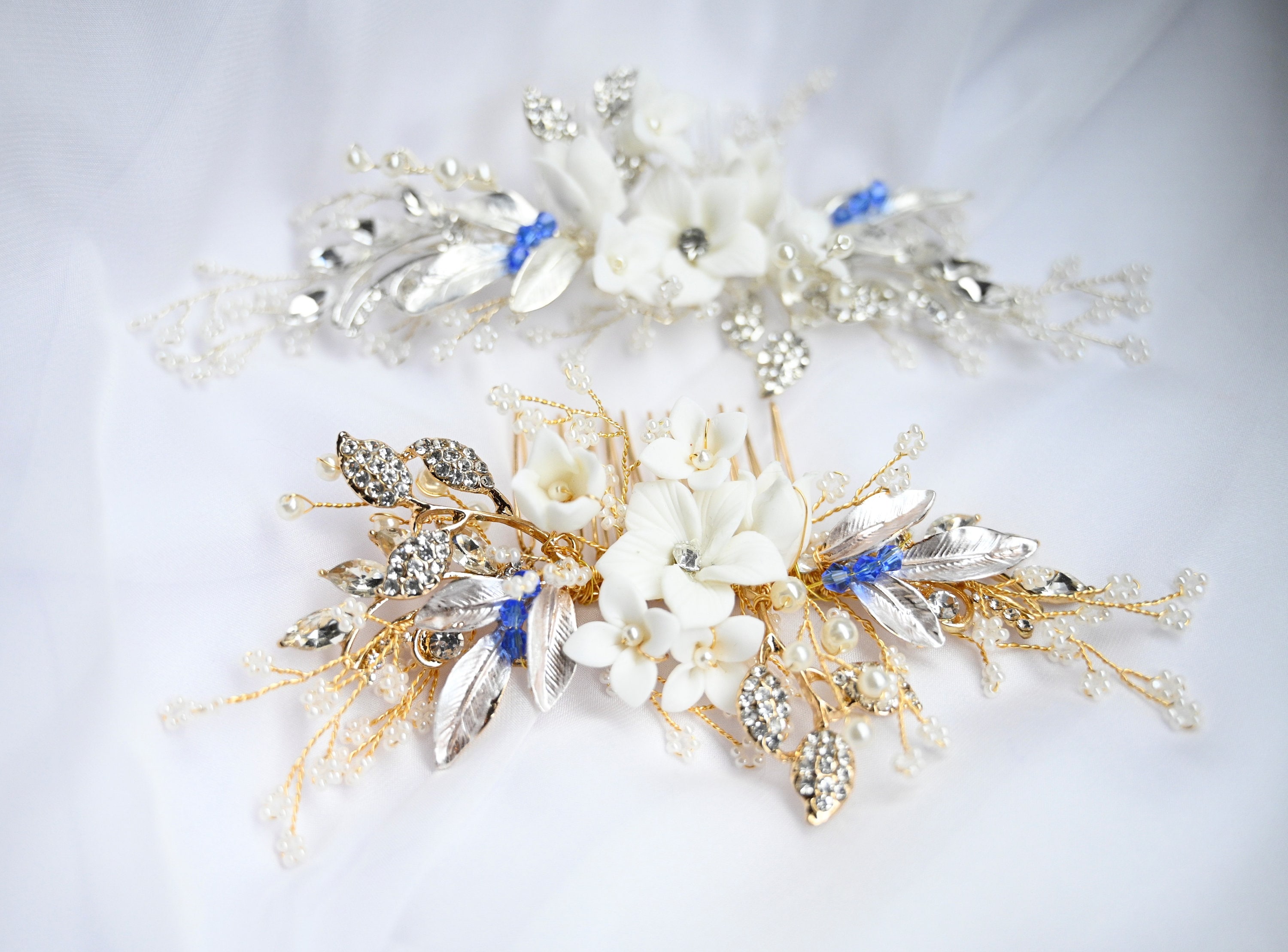 bridal headpieces with flowers