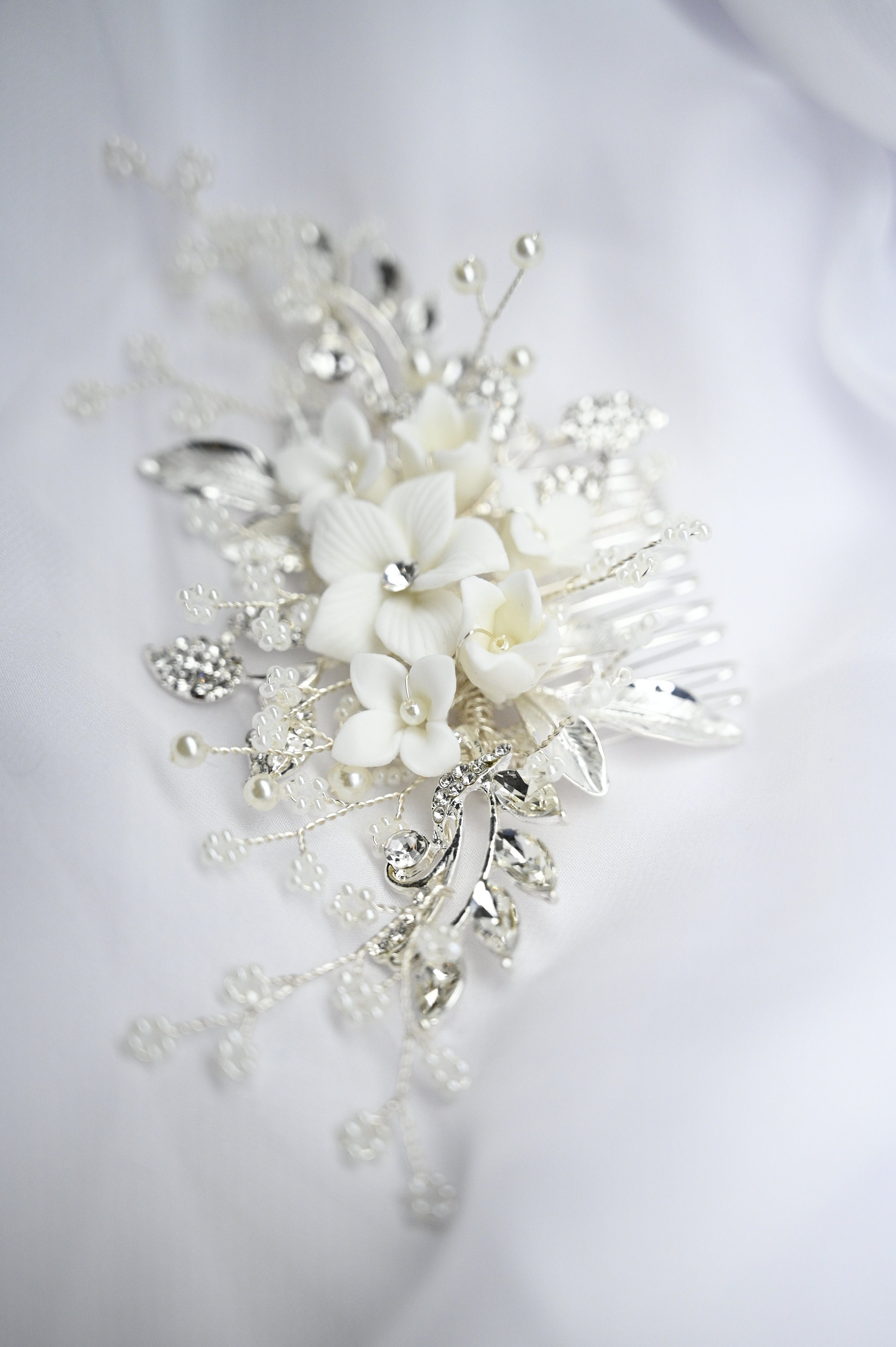 bridal headpieces with flowers